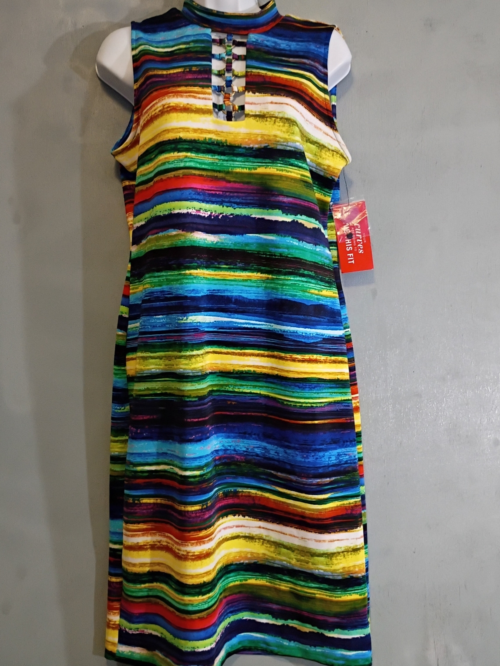 BOLD elements Multicolor Striped Midi Dress